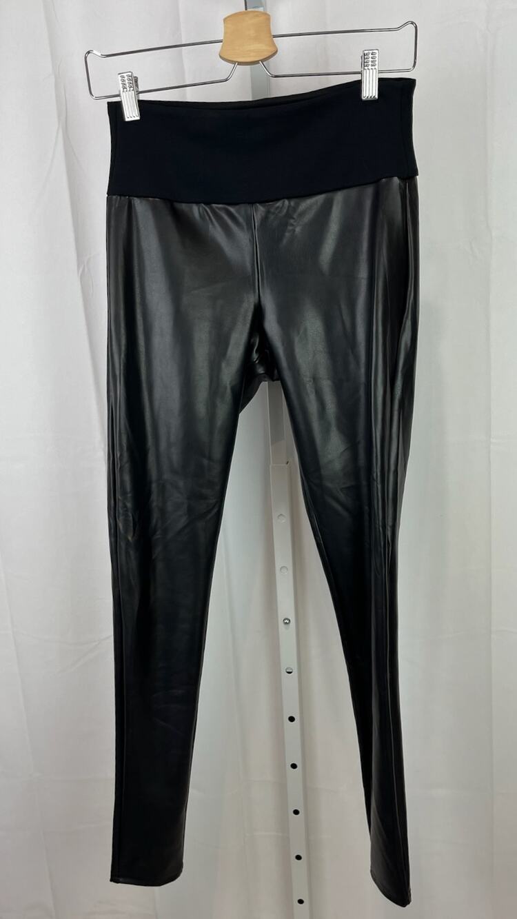 ASSETS by Spanx All Over Faux Leather Leggings Size M 20258R Black